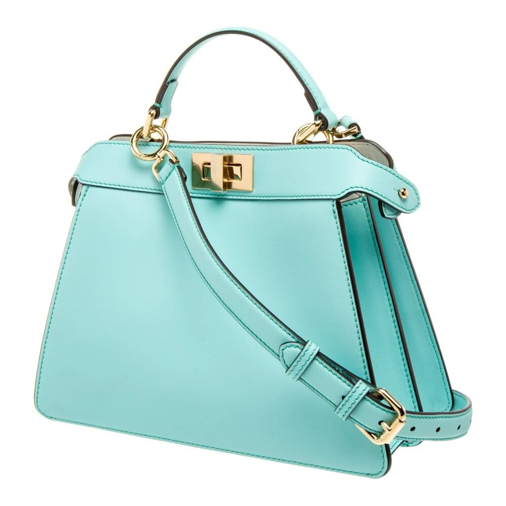 Fendi ISeeU Peekaboo Tiffany turquoise blue bag NEW